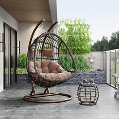 Tropical Alloy Framed Pads Porch Swing with Stand, Chain & Stand Included Porch Swings