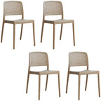 Stackable modern plastic and acrylic side chair for kitchen and dining use