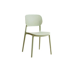Scandinavian Style Stackable Plastic & Acrylic Side Chair with Low Back Dining Chairs