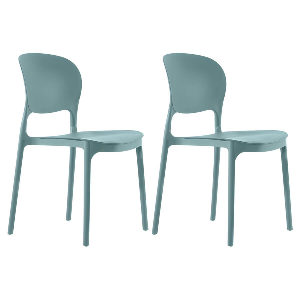 Stackable modern side chair with low back made of plastic and acrylic, perfect for contemporary dining