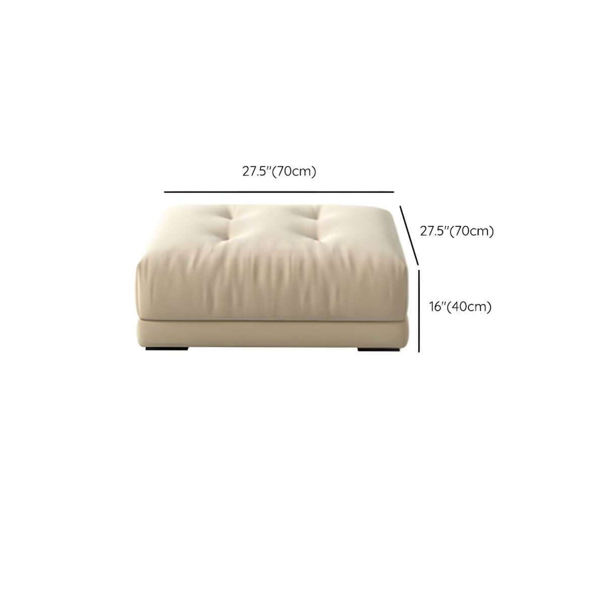Beige polyester blend sofa with tufted back and pillow top arms, modern and comfortable seating