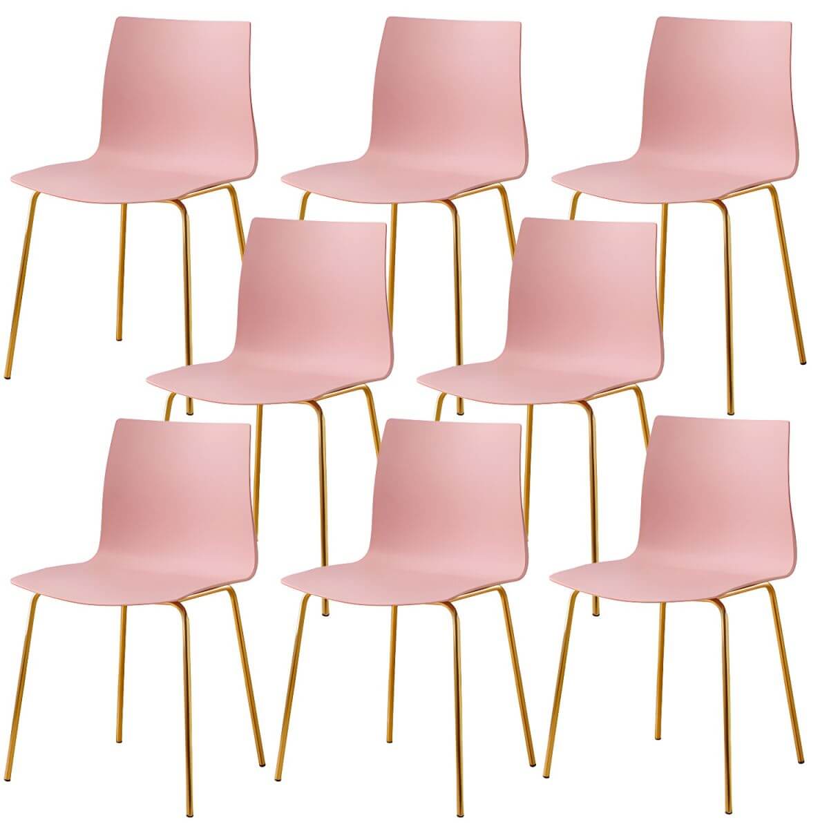 Modern plastic and acrylic side chair with metal legs, ideal for kitchen and dining rooms