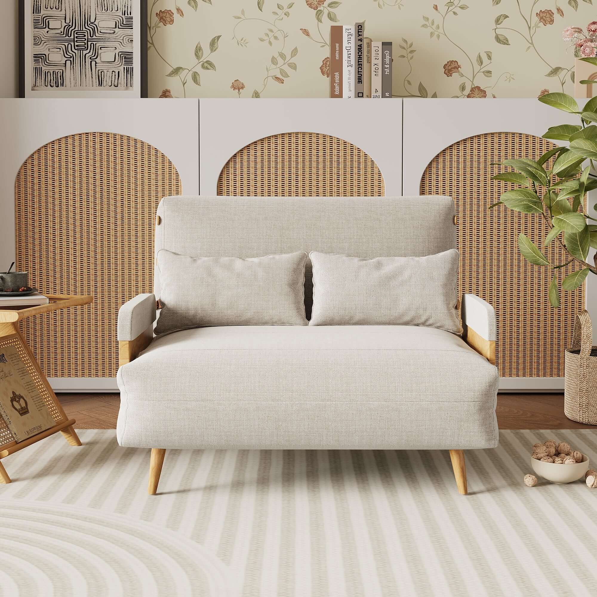 3-in-1 futon sofa bed chair recliner that saves space and converts easily