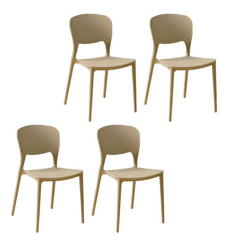 Stackable Scandinavian style plastic and acrylic side chair for dining room
