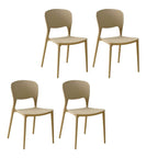 Stackable Scandinavian style plastic and acrylic side chair for dining room