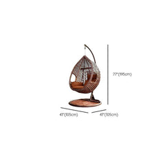 Tropical Magenta/Grey/Sepia Oxidation Resistant Basket Alloy Framed Porch Swing with Stand, Pads and Chain, Stand Included Porch Swings