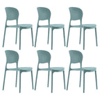 Stackable modern side chair with low back made of plastic and acrylic, perfect for contemporary dining
