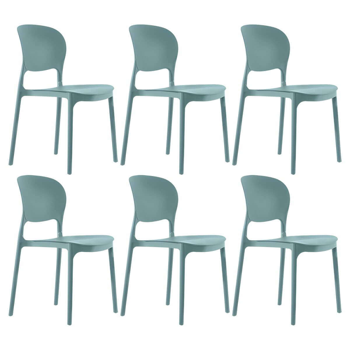 Stackable modern side chair with low back made of plastic and acrylic, perfect for contemporary dining
