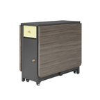 Expandable modern minimalist dining table set with chairs for stylish, space-saving meals