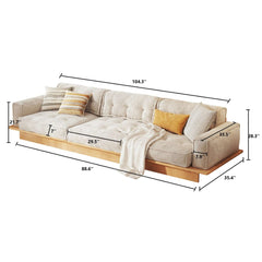 Velvet Sofa Combinable Multi-seater Bottom Drawer Design