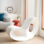 Acrylic contemporary indoor rocking chair without armrest in solid color