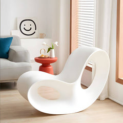 Contemporary Rocking Chair Acrylic Solid Color Indoor Rocking Chair without Armrest Rocking Chairs