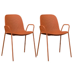 Scandinavian Stackable Plastic & Acrylic Kitchen & Dining Chair with Metal Legs Dining Chairs