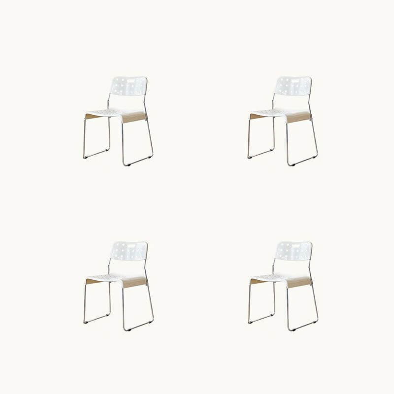 Stackable plastic and acrylic side chair for modern garden and dining use
