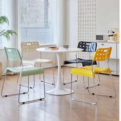 Modern Stackable Garden Kitchen & Dining Plastic & Acrylic Side Chair Dining Chairs