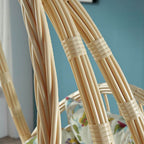 Aluminum porch swing with stand, includes cushions and chain for comfortable outdoor seating