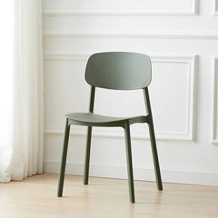 1 Piece Scandinavian Plastic & Acrylic Open Back Kitchen & Dining Side Chair Dining Chairs