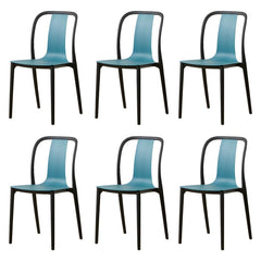 Modern Style Low-Back Plastic & Acrylic Side Chair for Kitchen & Dining Dining Chairs
