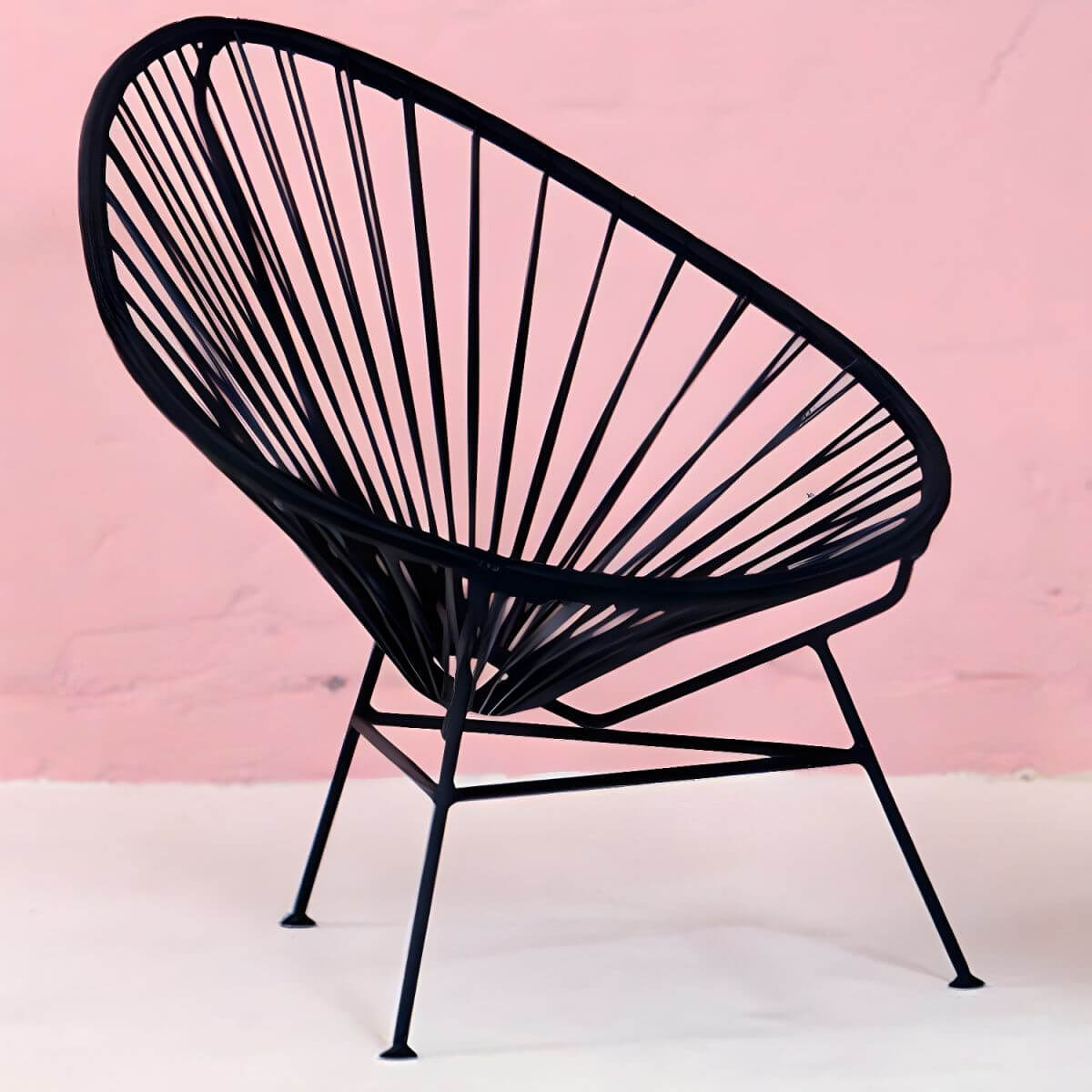 Armless Papasan accent chair for living room with 31.49" L x 37.40" W x 37.40" H dimensions main product image メイン画像