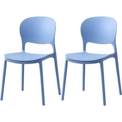 Scandinavian Style Plastic & Acrylic Stackable Kitchen & Dining Side Chair Dining Chairs