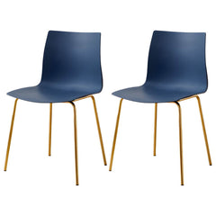 Modern Plastic & Acrylic Side Chair for Kitchen & Dining with Metal Legs Dining Chairs