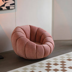 Comfortable Solid Wood Papasan Chair with Memory Foam Seat and Swivel Base Accent Chairs