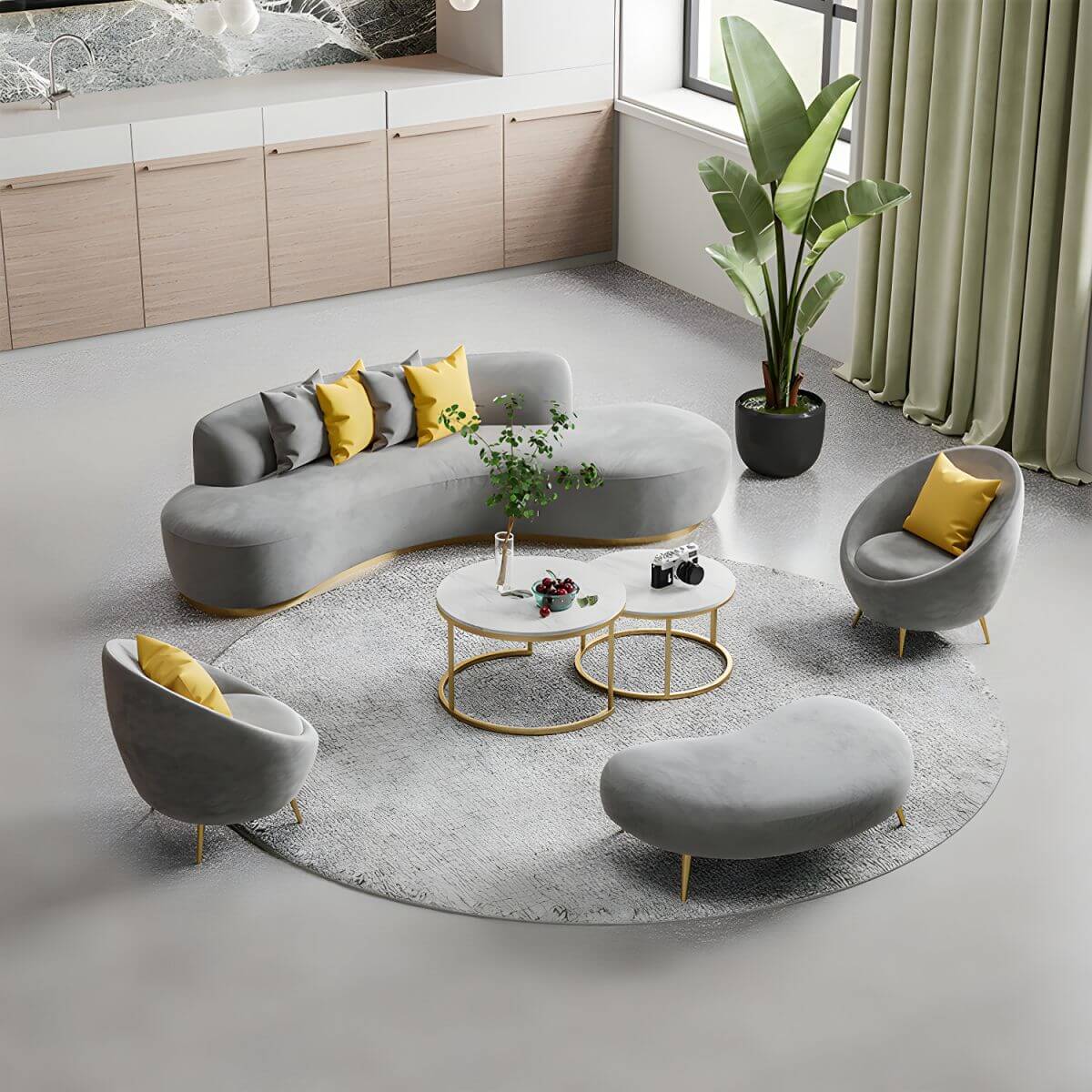 Pink modern polyester blend sofa with tight back, ideal for apartments, measuring 32 by 32 by 35 inches