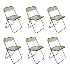 Scandinavian Style Silver Metal Leg Plastic & Acrylic Side Chair Dining Chairs