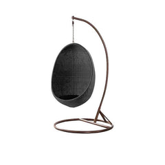 Tropical Cocoa/Nature Stand Plastic Heat Resistant Upholstered Porch Swing with Stand & Chain Porch Swings