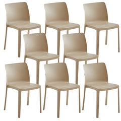 Scandinavian Plastic & Acrylic Kitchen & Dining Chair with Low Back Dining Chairs