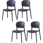Scandinavian style stackable plastic and acrylic dining side chair for kitchen and dining