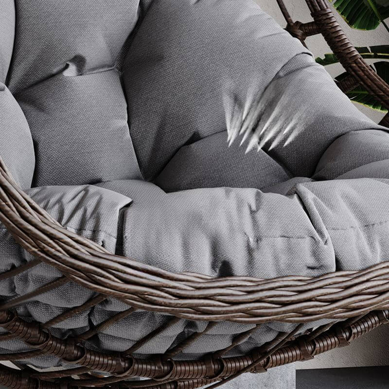 Tropical Alloy Framed Pads Porch Swing Egg Chair with Stand, Chain & Stand Included Porch Swings Secondary image