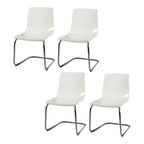 Scandinavian style low back side chair made of plastic and acrylic, ideal for kitchen and dining areas