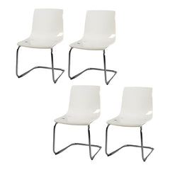 Gorgeous Scandinavian Style Side Chair - Low Back Plastic & Acrylic Chair for Kitchen & Dining Dining Chairs