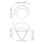 Pink and khaki Luxe Cone vanity stool with swivel feature for stylish seating