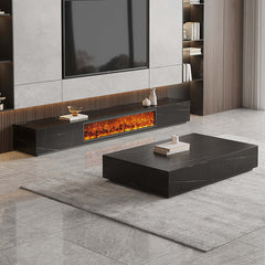 Electric Fireplace Wood Storage TV Stand 70.8" & 78.7" Options