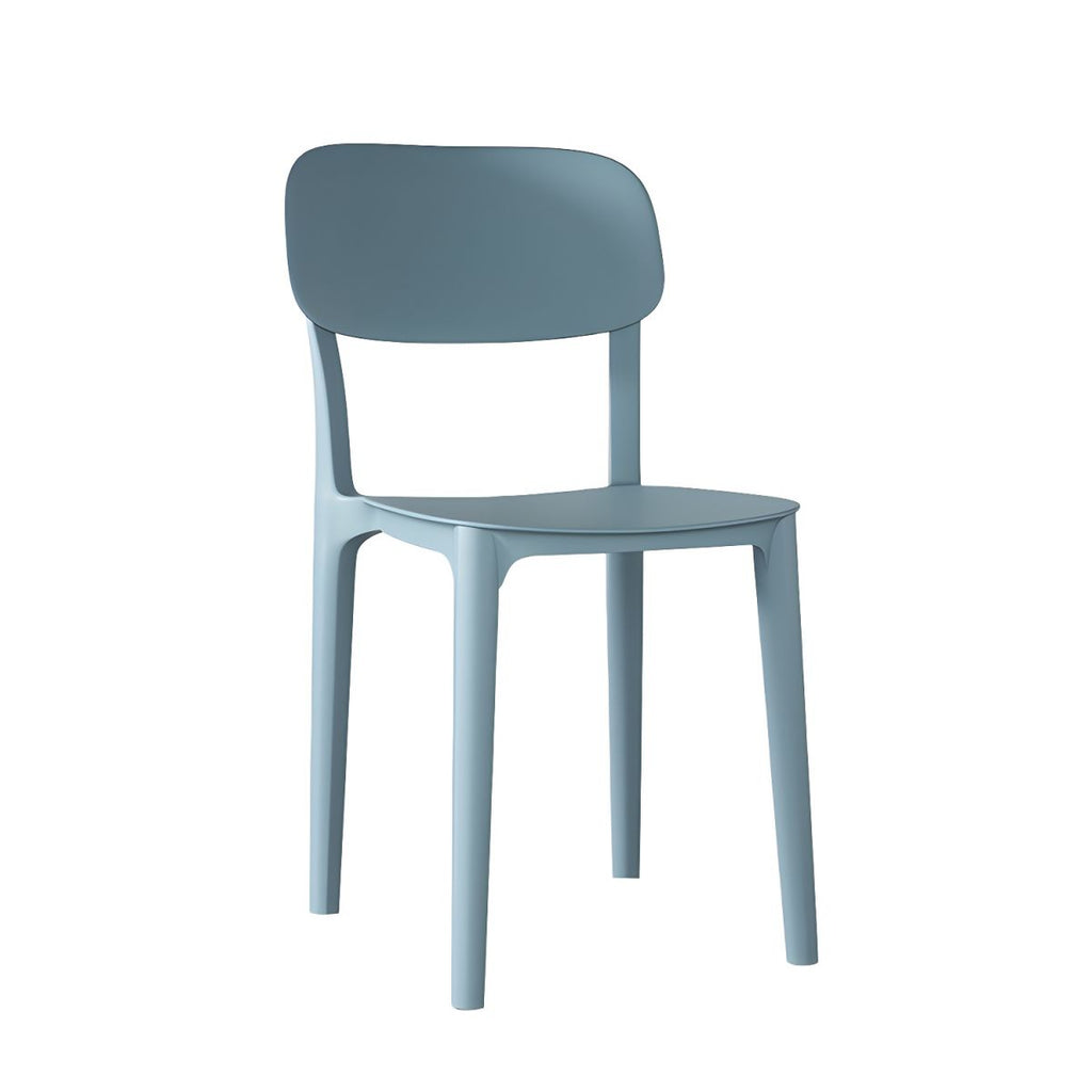 Stackable Nordic acrylic dining chair with backrest and acrylic legs