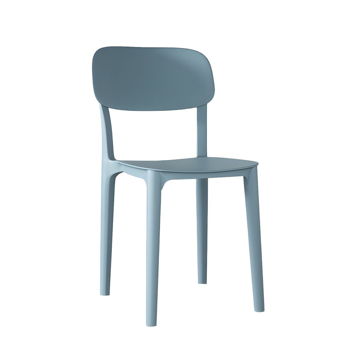 Stackable Nordic acrylic dining chair with backrest and acrylic legs