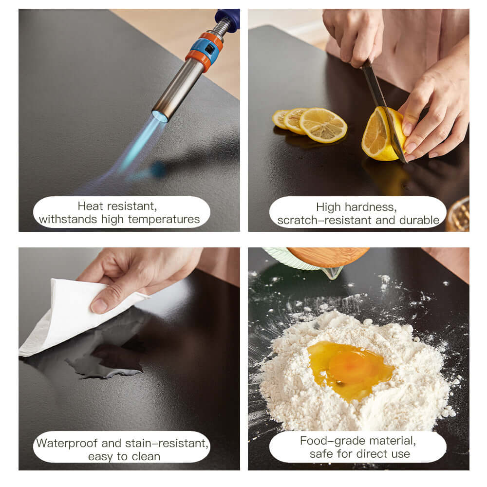 Round high-low coffee table made of solid wood and slate with built-in storage space