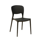 Stackable Scandinavian style plastic and acrylic side chair for dining room