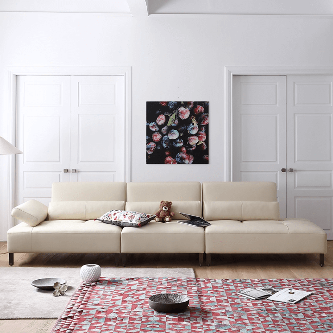 Cream white ergonomic sofa with transformable comfort and contemporary design main product image Hauptbild