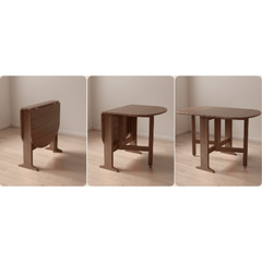 Versatile Wooden Round Folding Table for Home Use