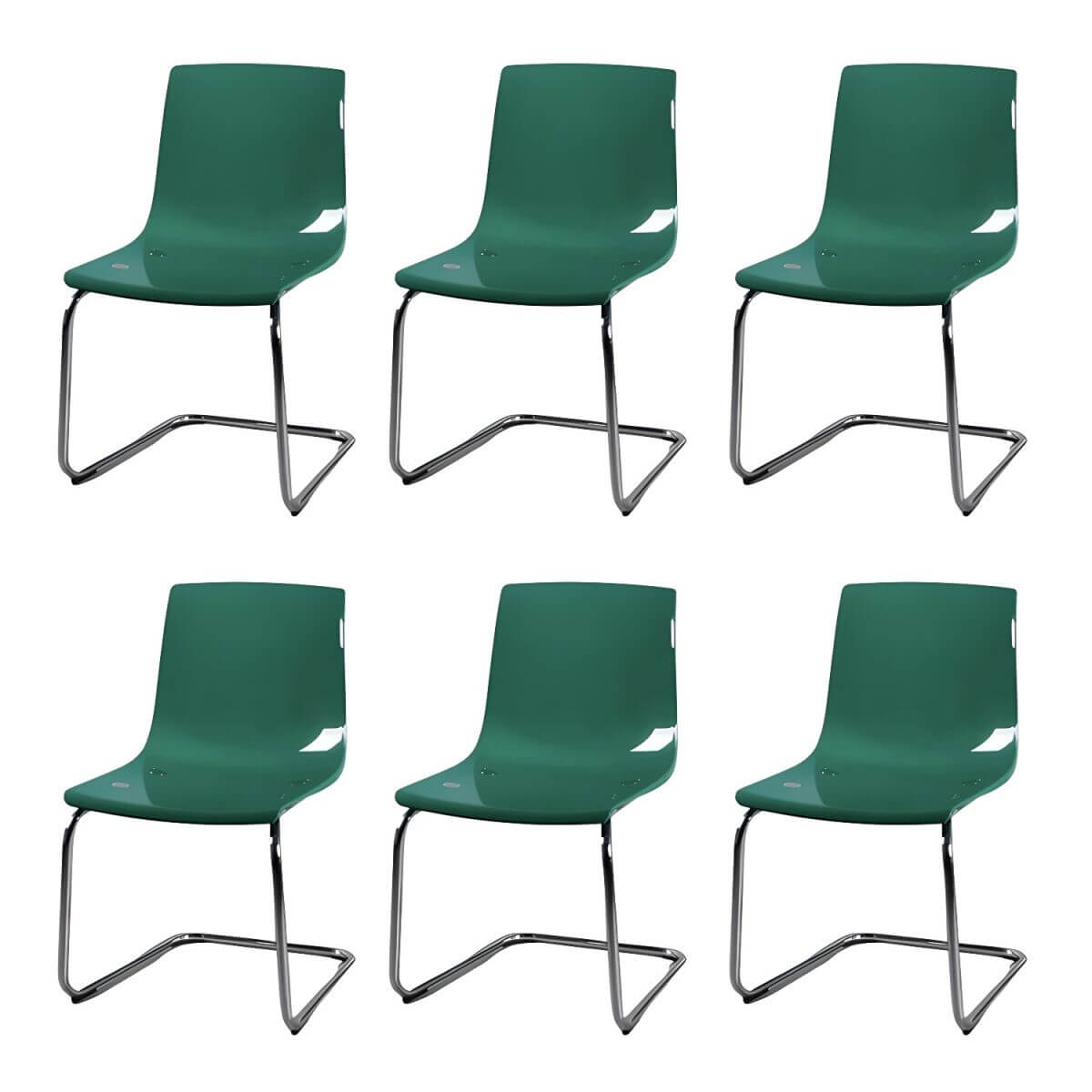 Scandinavian style low back side chair made of plastic and acrylic, ideal for kitchen and dining areas