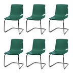 Scandinavian style low back side chair made of plastic and acrylic, ideal for kitchen and dining areas