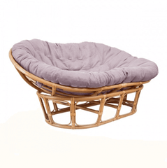 Natural Rattan Papasan Chair - Cozy Lounge Sofa