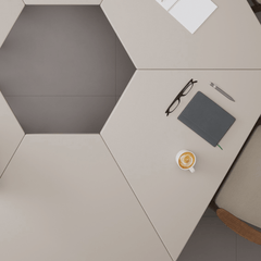 Geometrically Designed Solid Wood Multifunctional Meeting Table with Movable Wheels
