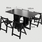 Folding dining table with storage, space-saving and multi-purpose design for small spaces