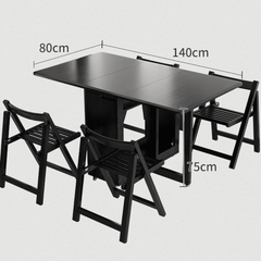 Space-Saving Multi-Purpose Folding Dining Table with Storage