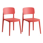Scandinavian style stackable plastic and acrylic side chair for kitchen and dining