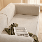 Elegant soft velvet 3-seater sofa bed with modern design and easy maintenance